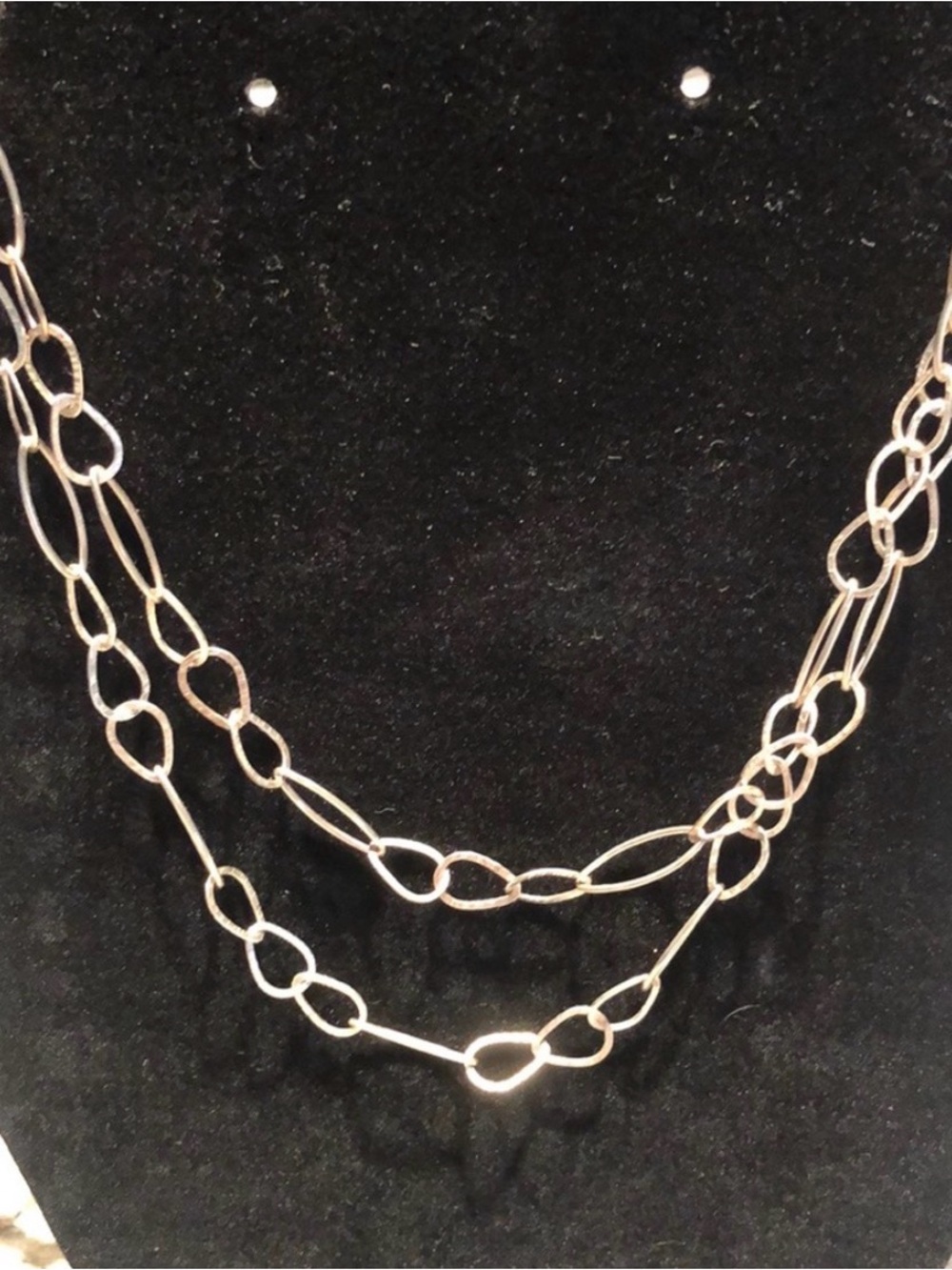 Silpada Polished Silver Double-Strand Link Necklace